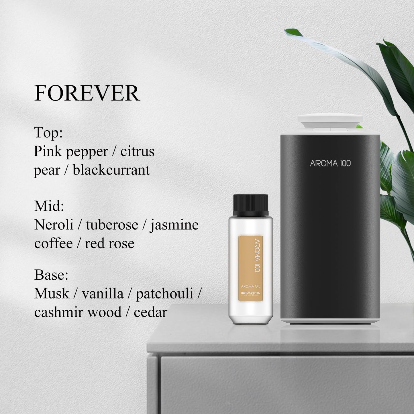 Aromatherapy Machine+one 110ML Bottle of Diffuser Oil, Selected Set, Suitable for Homes, Offices, Hotels, Leisure Places, etc